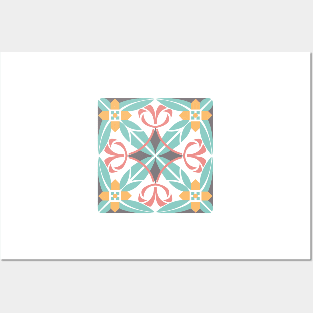 Vector ceramic tiles with seamless pattern Wall Art by AnaMOMarques